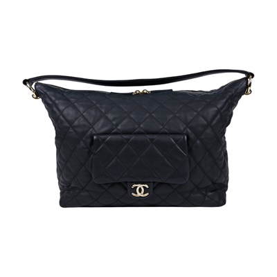 香奈兒 CHANEL Coco Mellow Maxi Hobo 流浪包 大型  晶片款 黑大托特包 內袋