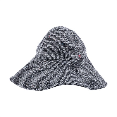 香奈兒 CHANEL 粗花呢 遮陽帽 帽子  黑毛尼亮片圓帽 M 無附屬品