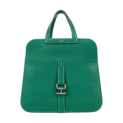 愛馬仕 Hermes Halzan 31 手拿 手提 肩背 斜背包 HZ31 C BT 005 TD C刻 綠HALZAN31 原廠盒子/防塵袋