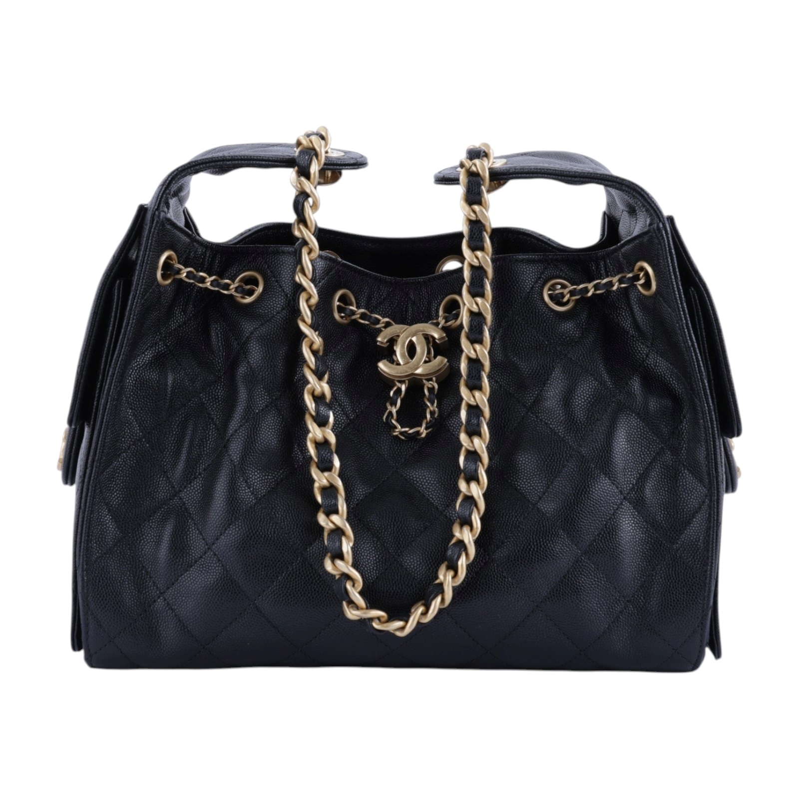 香奈兒 CHANEL 25 小型包 粒面牛皮 AS5293 B20304 晶片款 黑金荔枝25包 小號 原廠盒子/防塵袋/台灣購買證明及發票
