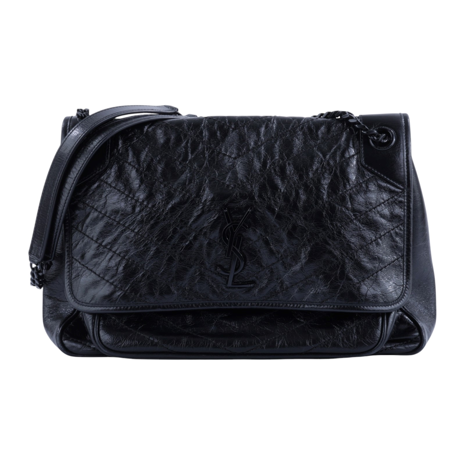 聖羅蘭 YSL SAINT LAURENT Niki 復古皮革 中型手袋 6331830EN08 黑NIKI 大號 防塵袋