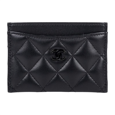 香奈兒 CHANEL CC LOGO 經典卡片夾 AP0213 晶片款 黑羊SO BLACK卡夾 原廠盒子/防塵袋