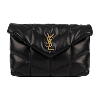 聖羅蘭 YSL SAINT LAURENT Loulou Puffer Mini 迷你 絎縫 斜背包 金色五金 6203331EL07  原廠盒子/防塵袋