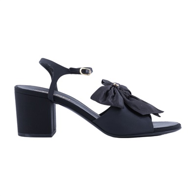 香奈兒 CHANEL 高跟鞋 涼鞋 G45812 B17350_38 黑蝴蝶結粗跟鞋#38 無附屬品