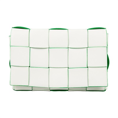 寶緹嘉 BOTTEGA VENETA Cassette 肩背包 斜背包 578004V1Q71 白拼綠CASSETTE5X3 防塵袋
