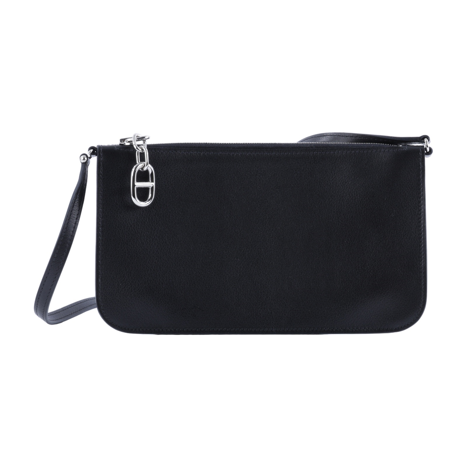 愛馬仕 Hermes Zipengo Chaine d'Ancre To Go pouch 手提包 銀色五金 黑色 H087285CK89 /GAA002ZA  原廠盒子/防塵袋
