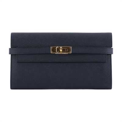 愛馬仕 Hermes Kelly 長夾 錢包 KLLONG D刻 D刻 黑金KELLY長夾 原廠盒子