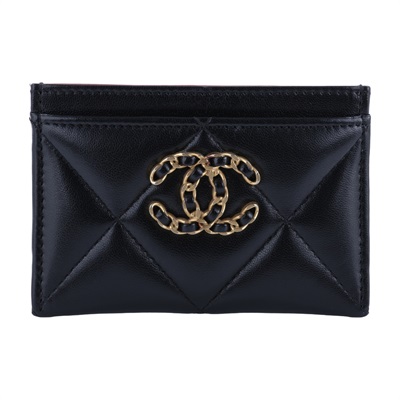 香奈兒 CHANEL 19 菱格紋 錢包 卡夾 AP1167 晶片款 黑19卡夾 無附屬品