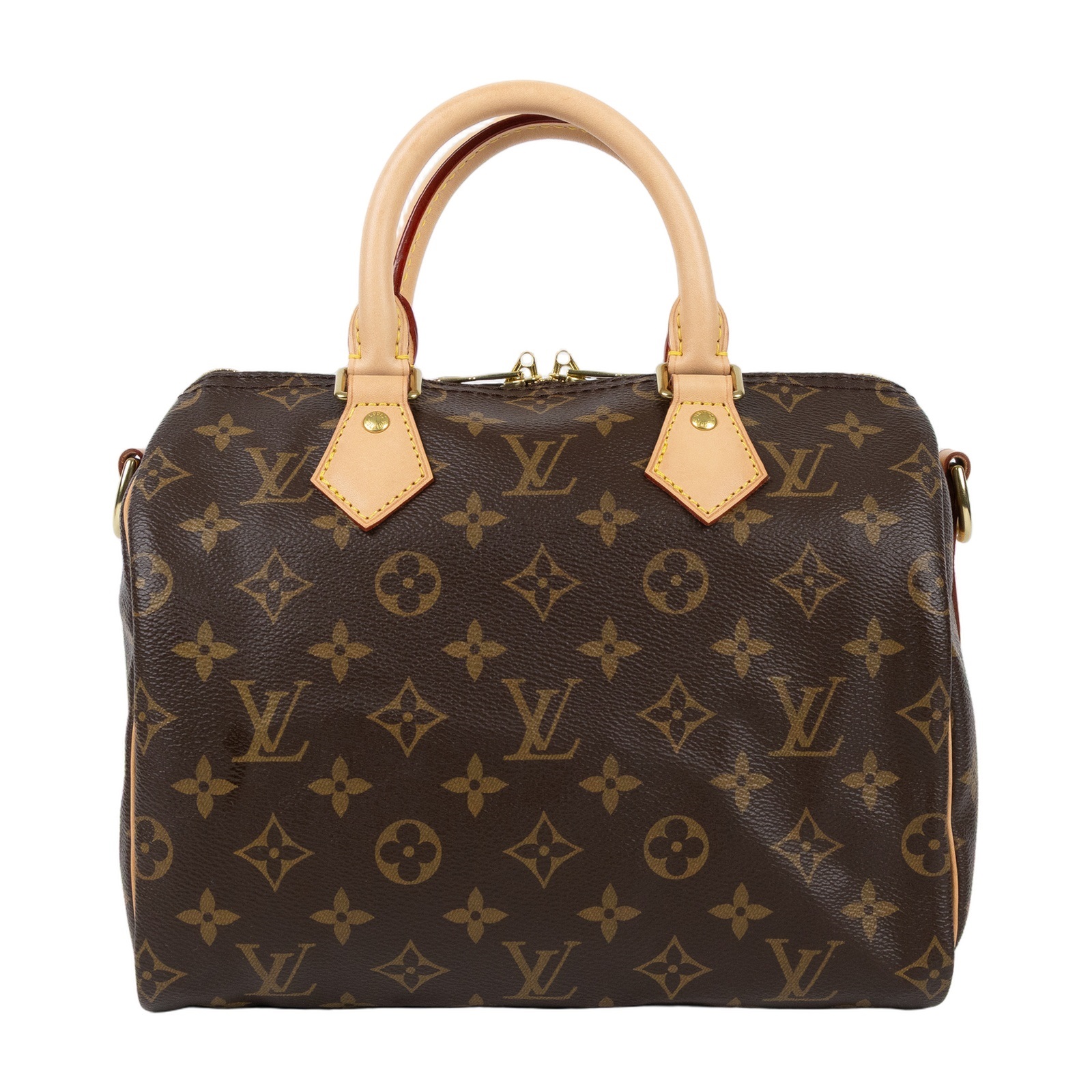 路易威登 LOUIS VUITTON Speedy Bandoulière  25 經典帆布 手提 斜背 波士頓包 M41113 晶片款  防塵袋/背帶/鎖組