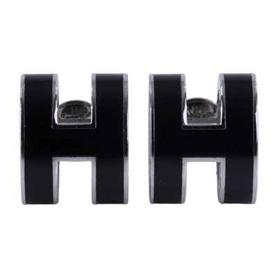 愛馬仕 Hermes Mini Pop H 耳釘 黑色 H608002FP03 ST0251 黑POP H耳環 無附屬品
