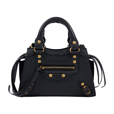 巴黎世家 BALENCIAGA NEO CLASSIC CITY 機車包 63852711R11 黑NEO ClASSIC NANO 防塵袋/背帶/購買證明