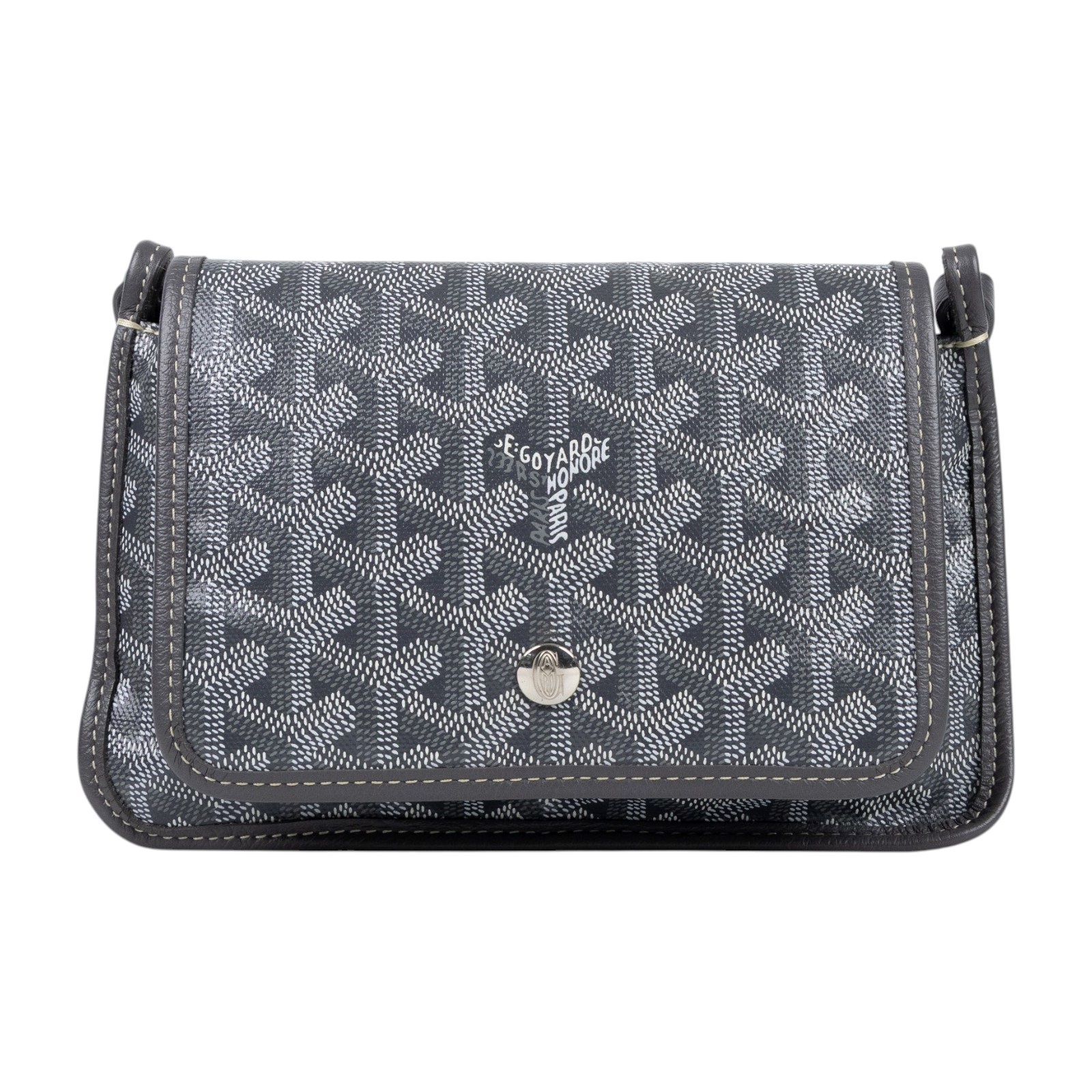 高雅德 GOYARD Plumet Pocket Wallet 肩背 隨身錢包 PLUMETPMLTY 灰PLUMET 防塵袋
