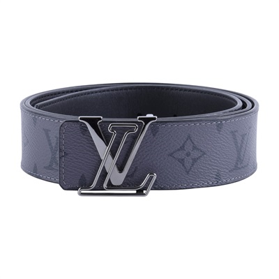 路易威登 LOUIS VUITTON LV Line 40毫米 M0373S 黑灰原花皮帶#100 原廠盒子