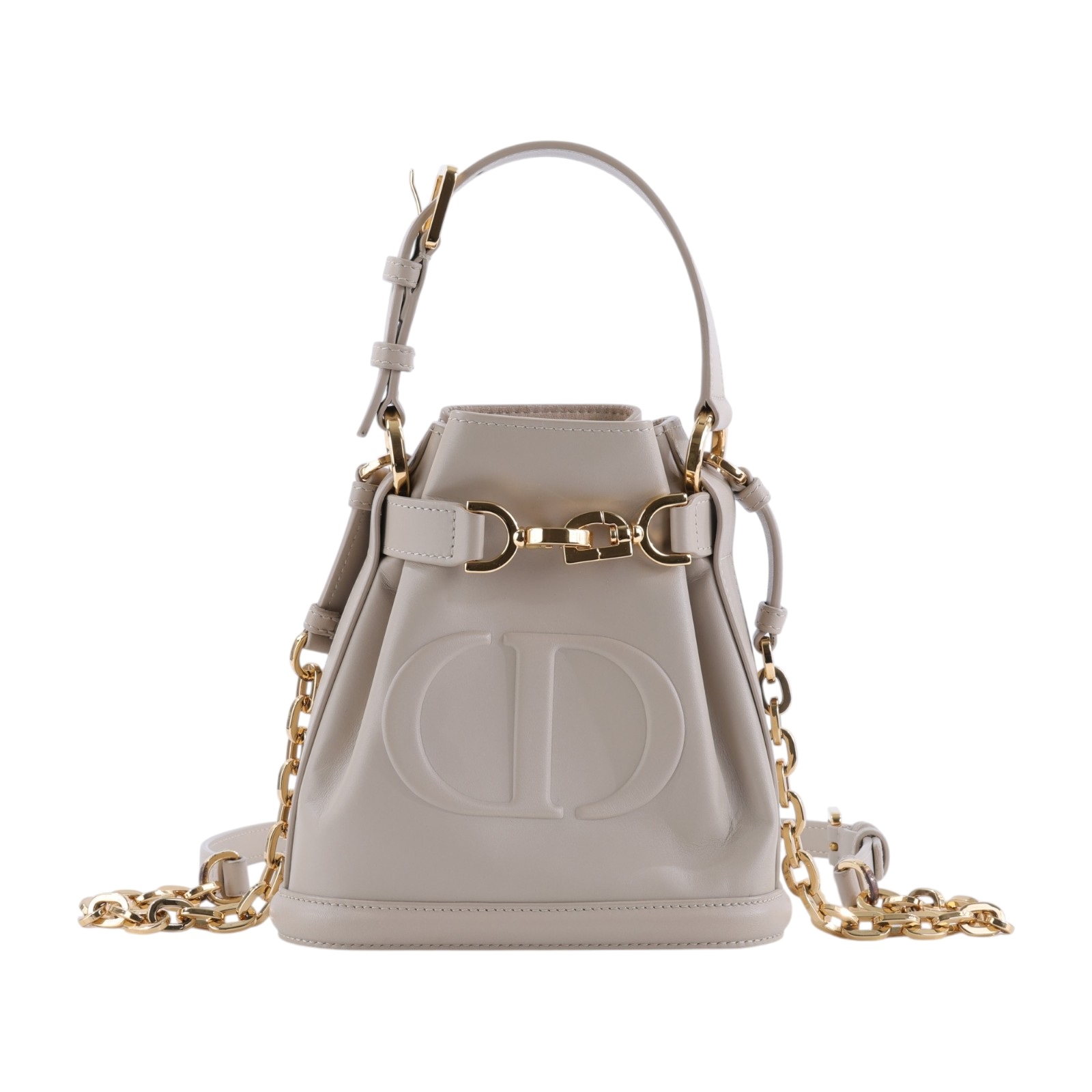 迪奧 CHRISTIAN DIOR Cest Dior 水桶包 M2272UBHA 奶茶C&amp;#39;EST SMALL水桶包 防塵袋/背帶