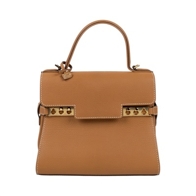 德爾沃 DELVAUX  Tempete PM 手提包 焦糖棕色 AA0612AMF0ADNDO 金棕TEMPETE PM 無附屬品