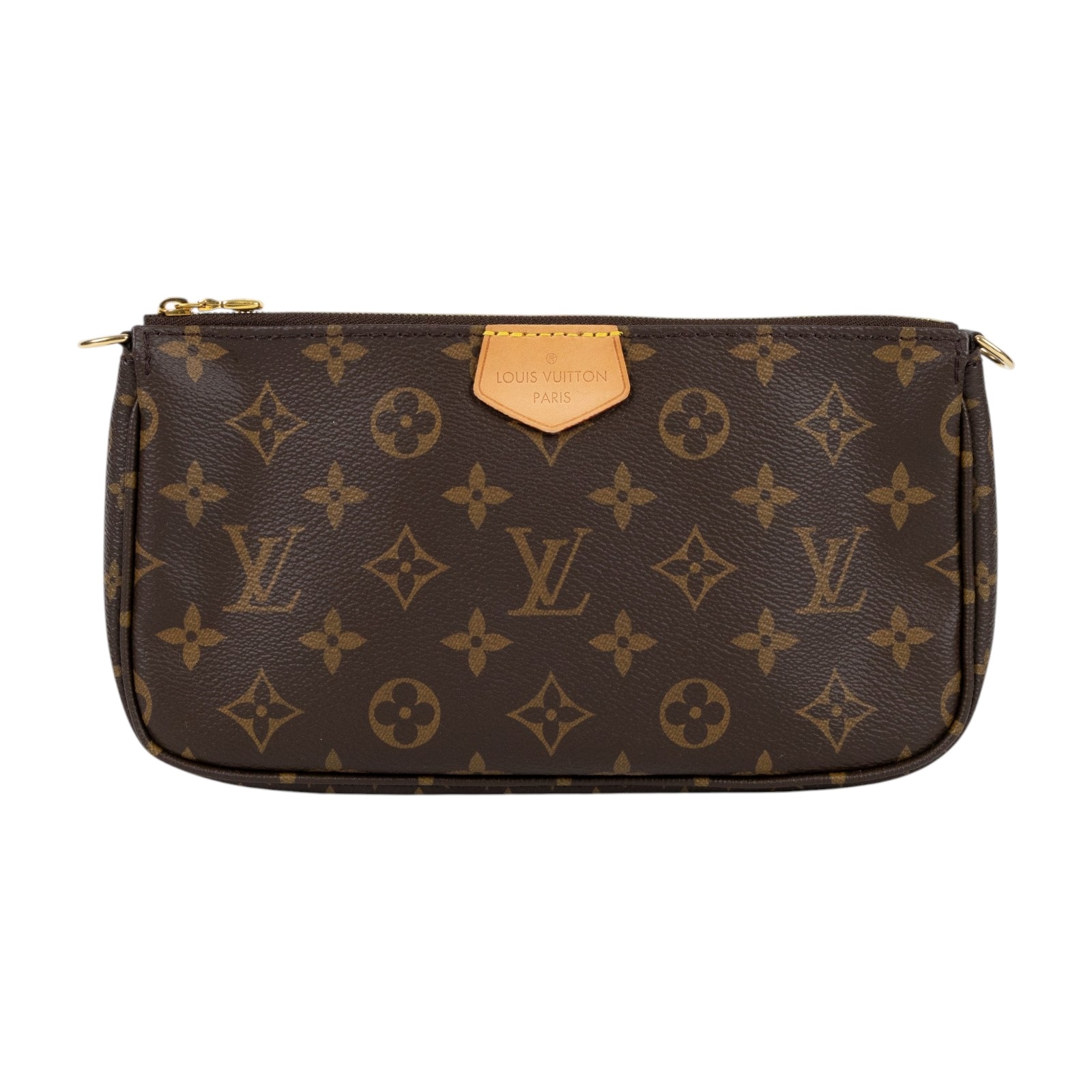 路易威登 LOUIS VUITTON Multi Pochette Accessoires 淺粉 三合一 肩背 方包 M44840  防塵袋/背帶/鍊帶/零錢袋