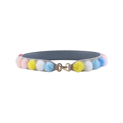 芬迪 FENDI Strap You 奢華替換背帶  彩色毛球背帶 防塵袋