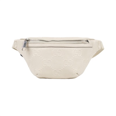 古馳 GUCCI Jumbo GG 腰包 658582 1W3CN 白洞洞GG皮革腰包 無附屬品