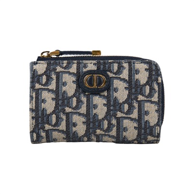 迪奧 CHRISTIAN DIOR 30 Montaigne 錢包 零錢包 鑰匙包 S2392UTZQ 藍緹花拉鍊鑰匙包 無附屬品