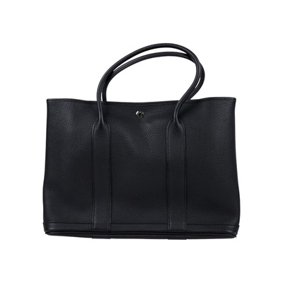 愛馬仕 Hermes Garden Party 花園派對包 36 銀色五金 黑色 H051559CK89 A刻 黑GP36 防塵袋