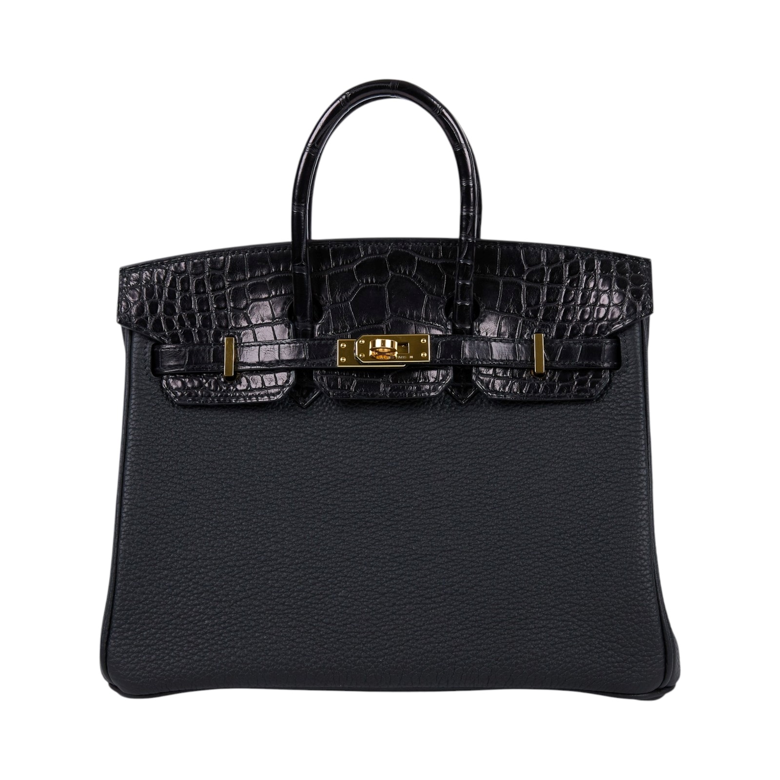 愛馬仕 Hermes Birkin Bag 柏金包 25 金色五金 黑色 H076216CCAB /Y刻  原廠盒子/防塵袋/鎖組/瀕臨絕種野生動植物國際貿易公約/購買證明/雨衣