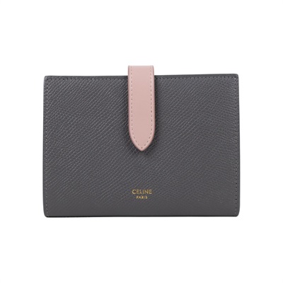 思琳 CELINE Medium Strap Wallet 錢包 短夾 10B643BRU 灰STRAP中夾 原廠盒子/防塵袋
