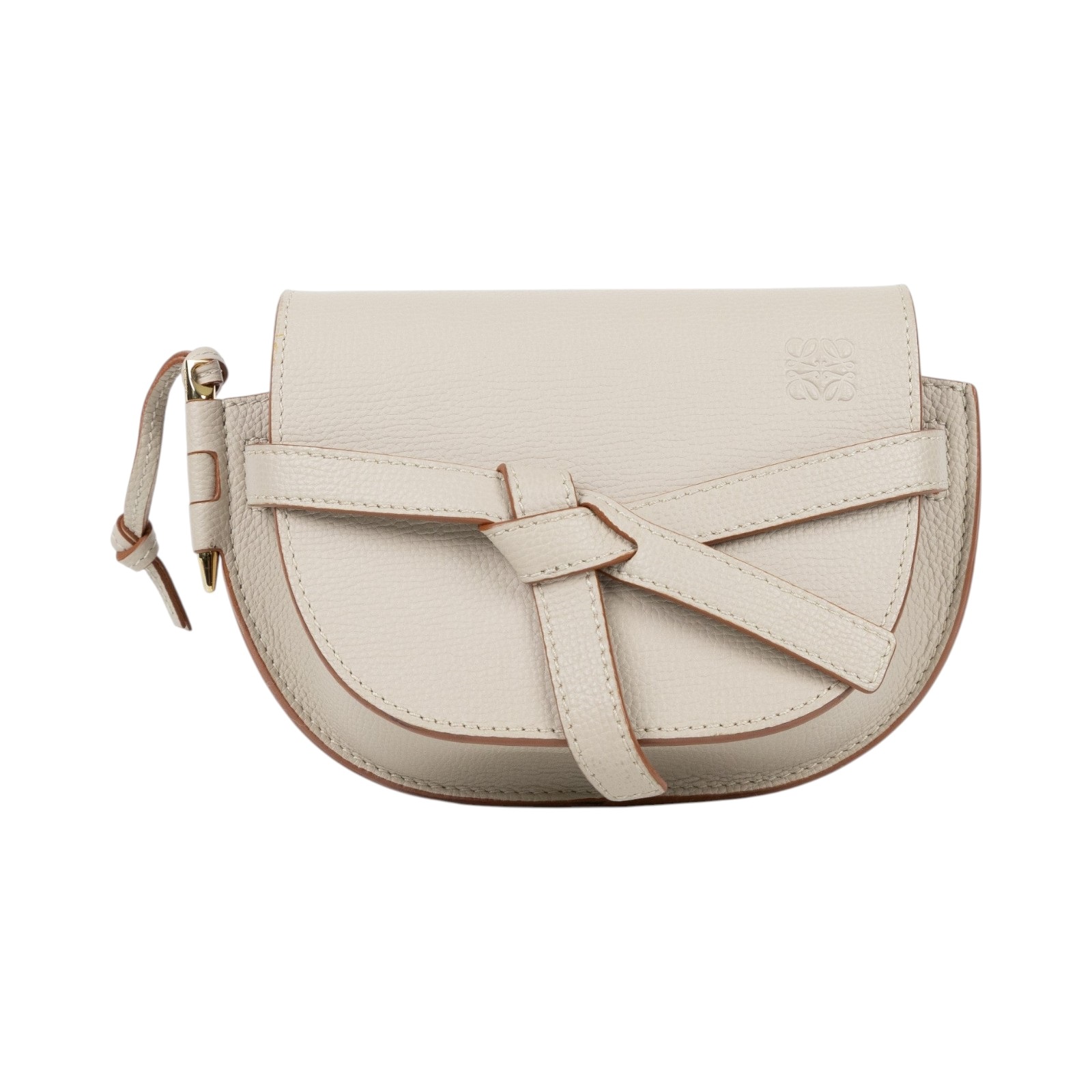 羅意威 LOEWE Mini Gate Dual bag 迷你 小牛皮 肩背包  米灰MINI GATE 防塵袋/背帶/購買證明
