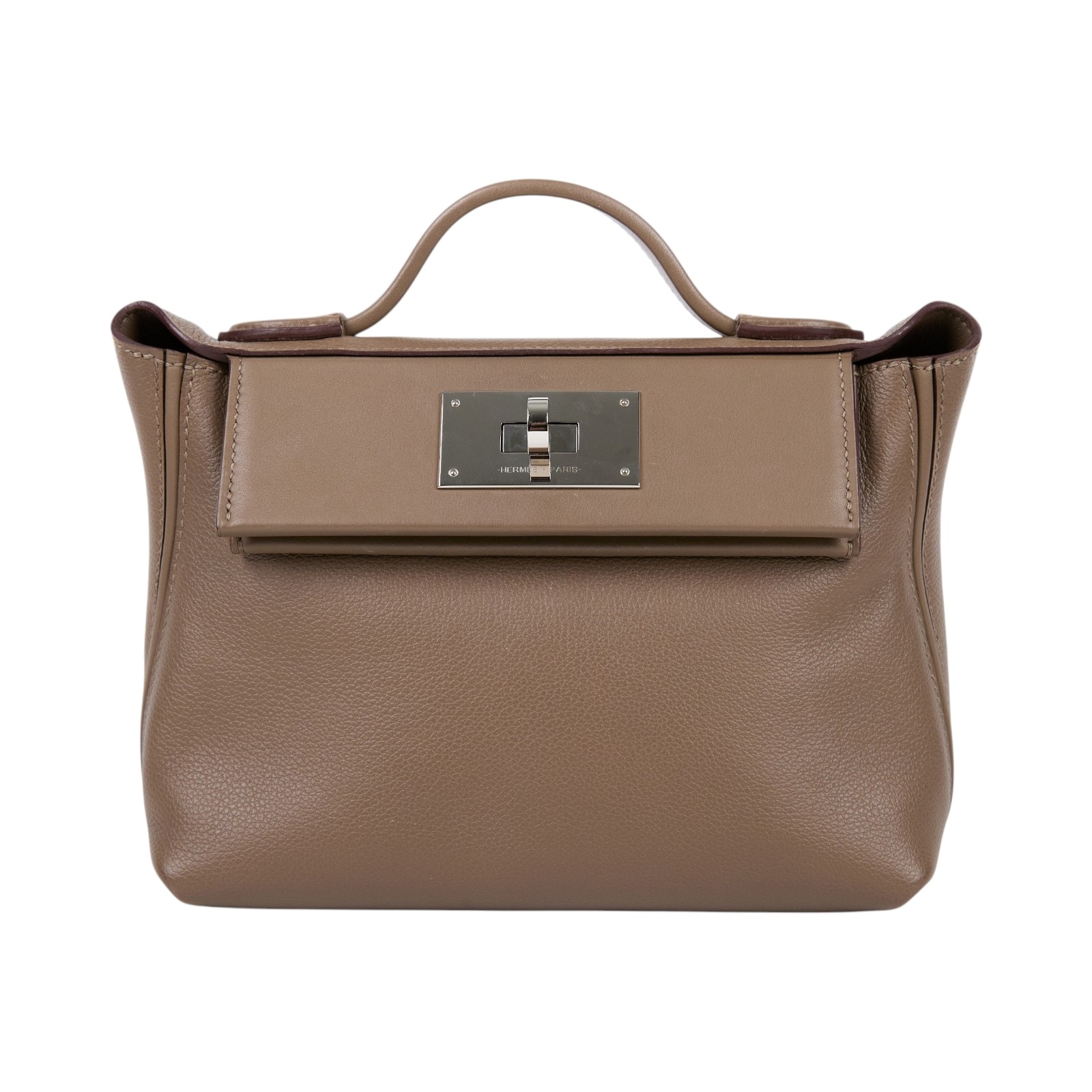 愛馬仕 Hermes 24/24 21 Mini 手提包 銀色五金 大象灰 H082153CKBH /W IT558 MT  原廠盒子/防塵袋/背帶/購買證明