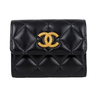 香奈兒 CHANEL 卡片夾 Card Case AP3410 B12929 晶片款 黑金雙C短夾 原廠盒子/防塵袋/購買證明影本