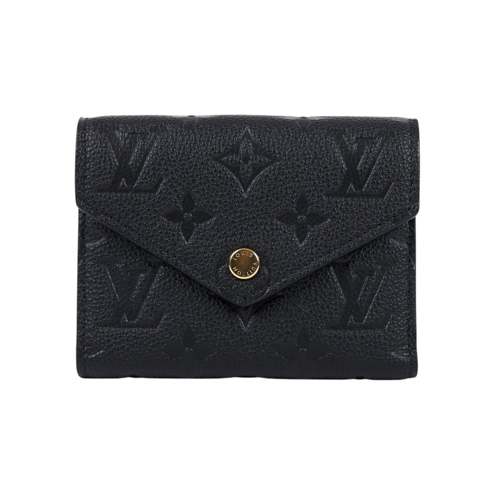 路易威登 LOUIS VUITTON Victorine 錢包 壓花牛皮 M64060 晶片款 黑原花壓紋VICTORINE 原廠盒子/防塵袋/購買證明