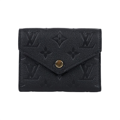 路易威登 LOUIS VUITTON Victorine 錢包 壓花牛皮 M64060 晶片款 黑原花壓紋VICTORINE 原廠盒子/防塵袋/購買證明