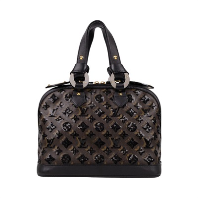 路易威登 LOUIS VUITTON Alma PM 手提包 肩背包 斜背包 貝殼包  M40246 黑亮片原花ALMA 防塵袋