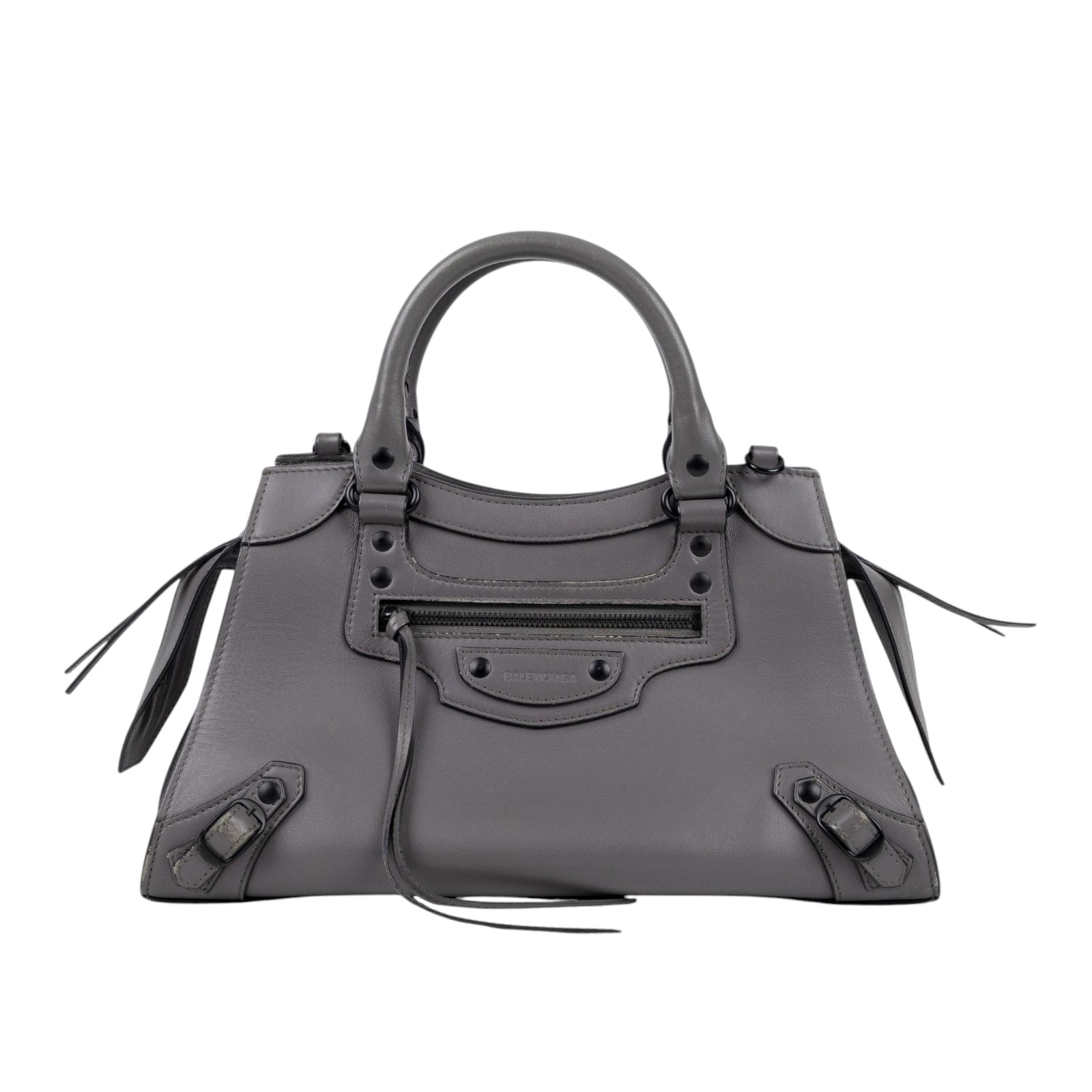 巴黎世家 BALENCIAGA NEO CLASSIC CITY 經典款 機車包 63852111R17 灰NEO CLASSIC CITY 背帶