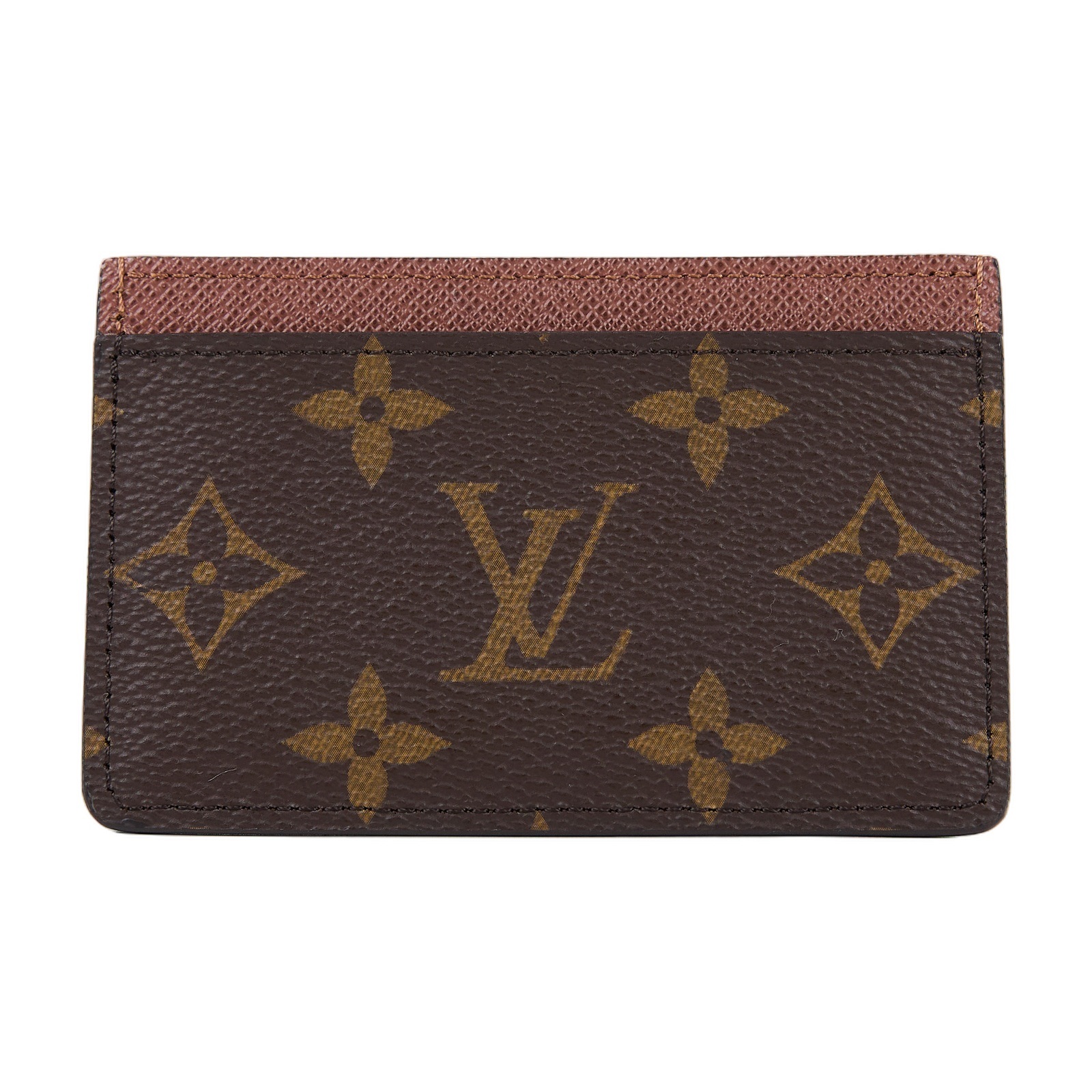路易威登 LOUIS VUITTON 卡片套 卡夾 Monogram塗層帆布 雅馬邑色 M61733 晶片款 原花雙色卡夾 原廠盒子/防塵袋