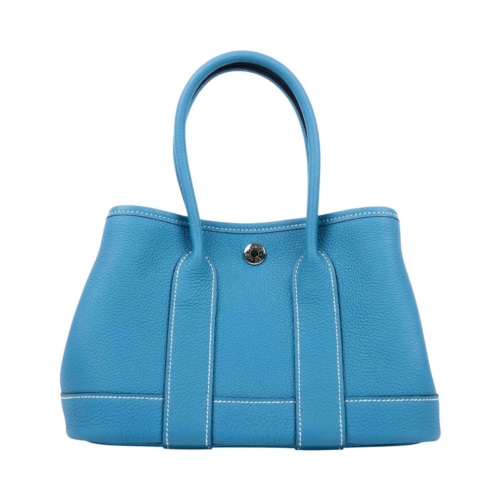 愛馬仕 Hermes Neo Garden Party 花園派對包 23 銀色五金 牛仔藍 H086729CKD2 /G TS 008 AU  原廠盒子/防塵袋/購買證明