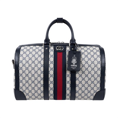 古馳 GUCCI Savoy 旅行袋 手提包 波士頓包 中型 724642 9C2SN 黑邊G紋SAVOY旅行袋 防塵袋/背帶/鎖組