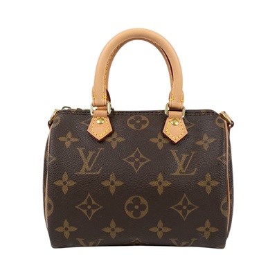 路易威登 LOUIS VUITTON Nano Speedy 經典帆布 手提 斜背 波士頓包 M61252 原花NANO SPEEDY 無附屬品