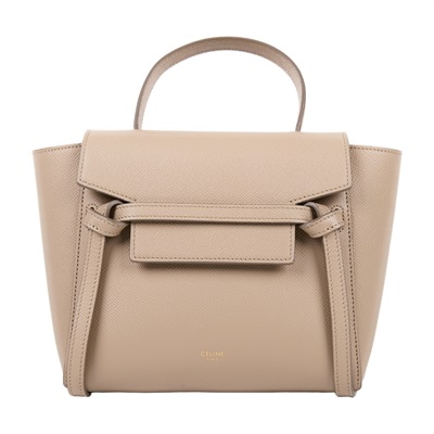 思琳 CELINE 珠地小牛皮 袖珍型 Belt 手袋 189003ZVA 灰棕BELT鯰魚包 NANO 防塵袋/背帶