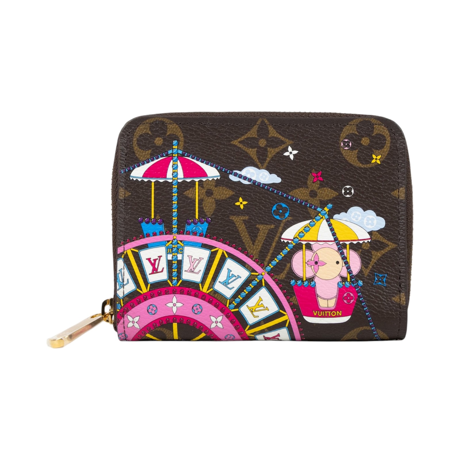 路易威登 LOUIS VUITTON Zippy 零錢包 卡片包 錢包 Vivienne M69745 原花2020聖誕拉鍊零錢包 防塵袋/原廠盒子