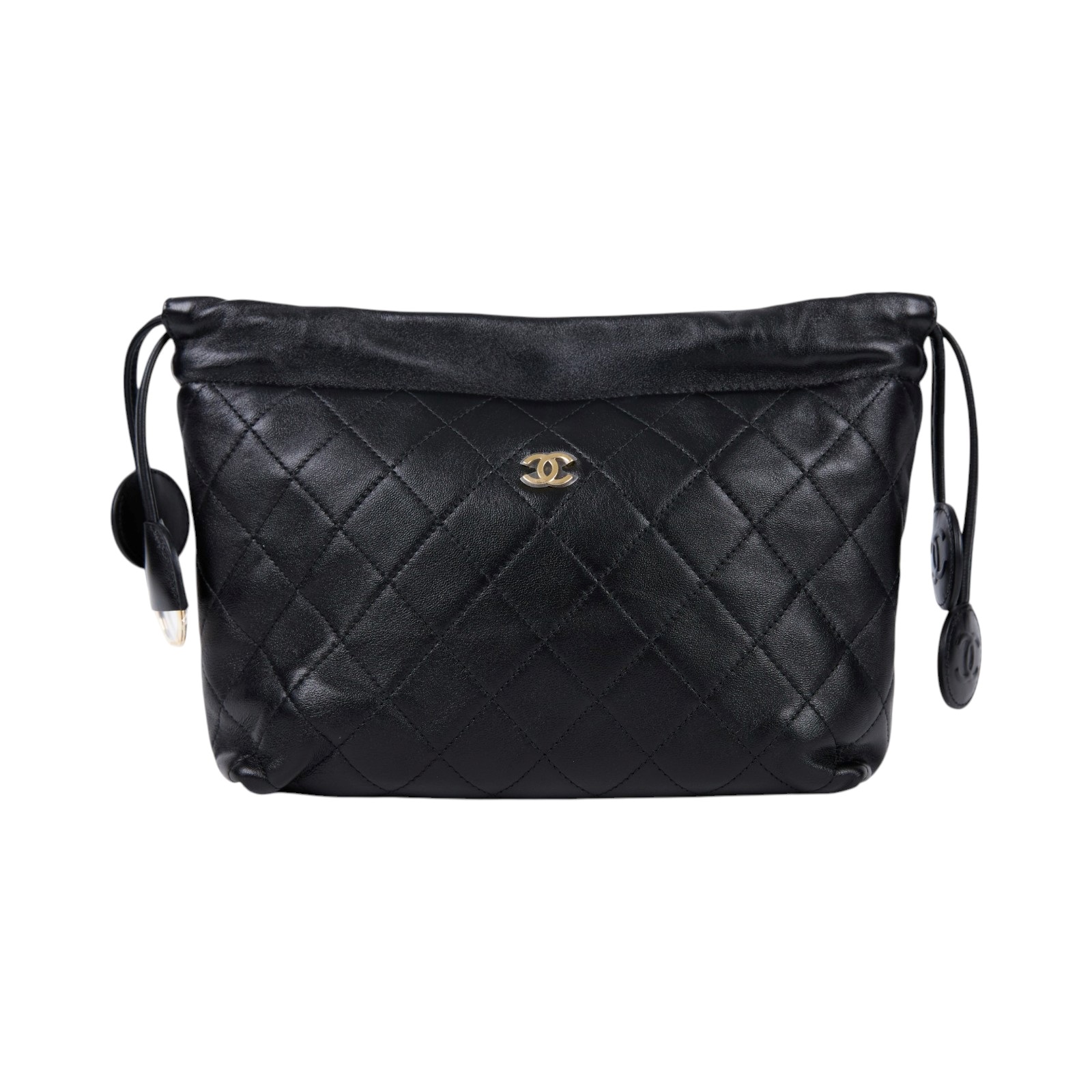 香奈兒 CHANEL 晚宴包 AP5227 晶片款 黑福袋 22CM 原廠盒子/防塵袋