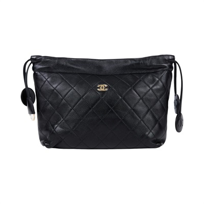 香奈兒 CHANEL 晚宴包 AP5227 晶片款 黑福袋 22CM 原廠盒子/防塵袋