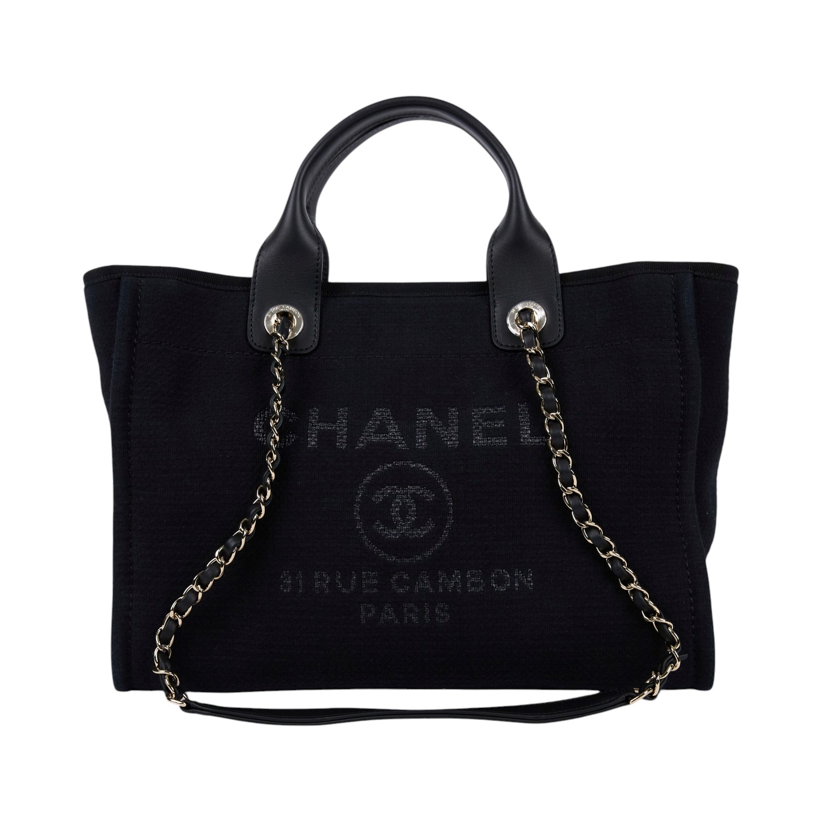 香奈兒 CHANEL 海灘包 小型 AS3257 晶片款 黑DEAUVILLE沙灘包 SMALL 原廠盒子/防塵袋/內袋