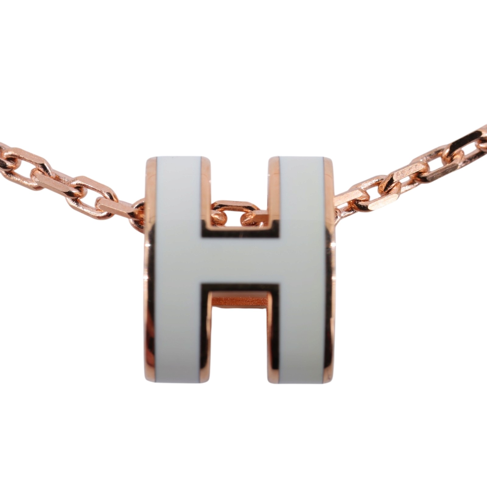 愛馬仕 Hermes Mini Pop H 墜飾 白色 H147992FO49 ST0213 白MINI POP H 項鍊 原廠盒子/防塵袋/內襯