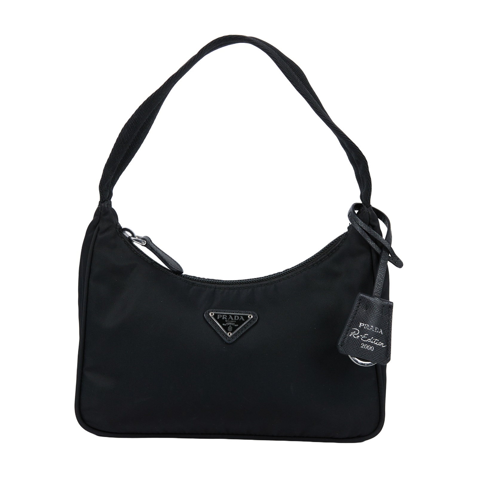普拉達 PRADA Re-Edition 迷你 Hobo 包 1NE515_RDH0 黑尼龍肩背包 無附屬品