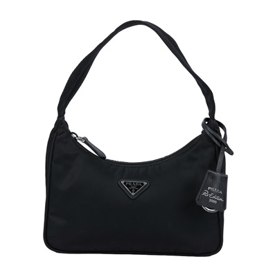 普拉達 PRADA Re-Edition 迷你 Hobo 包 1NE515_RDH0 黑尼龍肩背包 無附屬品