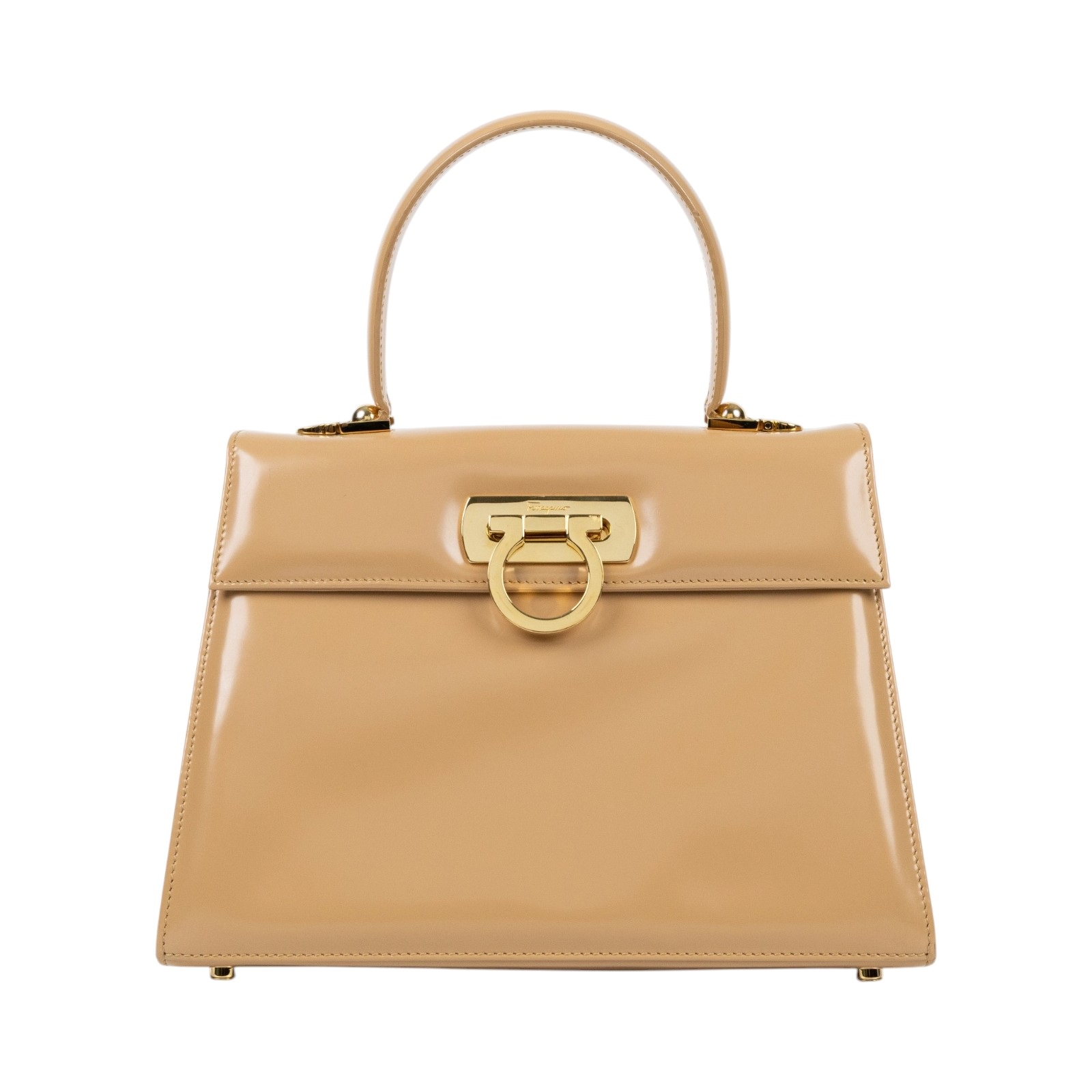 菲拉格慕 SALVATORE FERRAGAMO Iconic 手提包 肩背包 BA-21 2181 奶茶博物館包 背帶