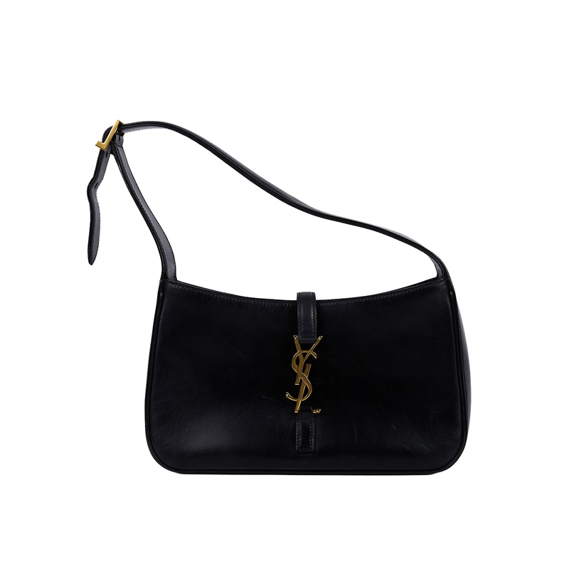 聖羅蘭 YSL SAINT LAURENT LE 5 À 7 滑面皮革 HOBO 手袋 手提包 6572282R20W LE 5 À 7滑面皮革黑色手袋 防塵袋