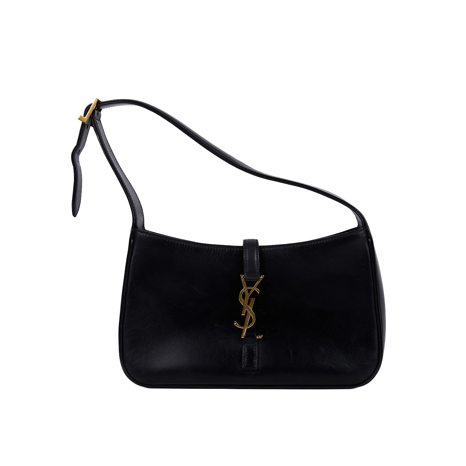 聖羅蘭 YSL SAINT LAURENT LE 5 À 7 滑面皮革 HOBO 手袋 手提包 6572282R20W LE 5 À 7滑面皮革黑色手袋 防塵袋