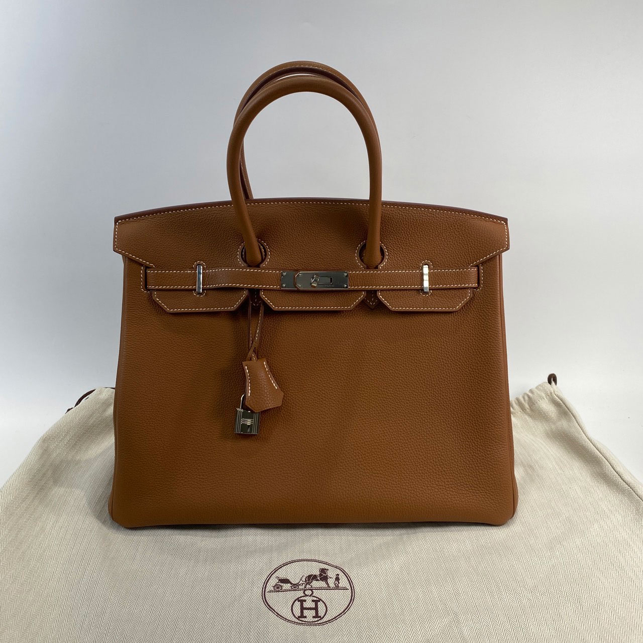 愛馬仕 Hermes Birkin Bag 柏金包 35 BK35 A刻 金棕BIRKIN35 防塵袋