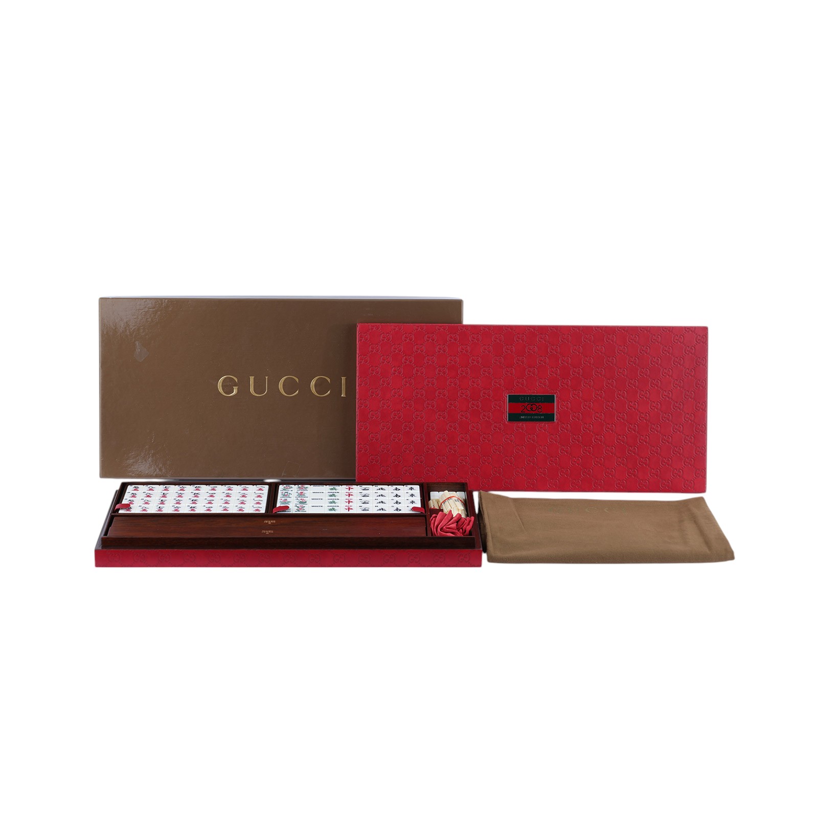 古馳 GUCCI GUCCI 奢華麻將套組 2008 限量版  麻將組 原廠盒子/防塵袋